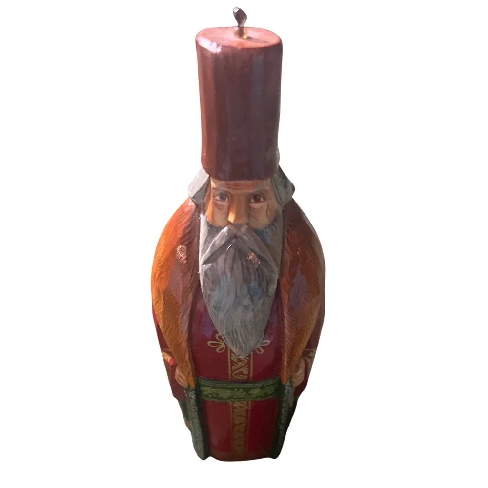Sergiev Posad‎ ornament Father Frost, Ded Moroz Hand carved Hand painted Russia